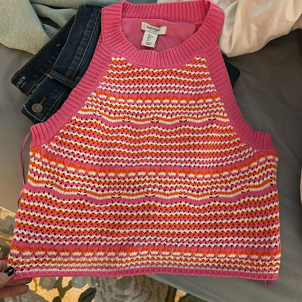 Crocheted crop top